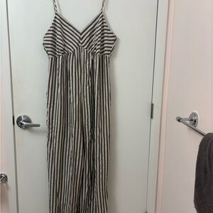 NWT Striped Black and Cream Romper
